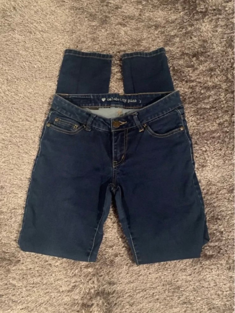 Charlotte Russe Dark Blue High-Rise Skinny Jeans